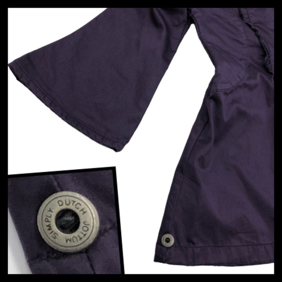 Jottum Bell Sleeve Designer Dress Purple Girls 4T - Picture 2 of 8